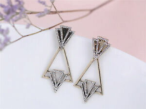 yzWG[EANZT[ COS[fNXA[fRgCAONX^Be[Wboucles doreilles clous dore art deco triangle cristal vintage epoque aa 12