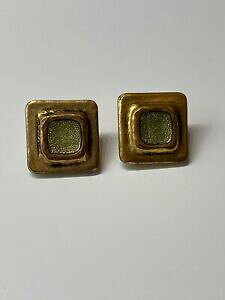 �y���������z�W���G���[�E�A�N�Z�T���[ �I�[���h���B���e�[�W�S�[���f���O���[���C�������O�N���b�vboucle d�foreille ancienne vintage dore vert clip f 8