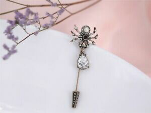 �y���������z�W���G���[�E�A�N�Z�T���[ �s���S�[���f�������O�X�p�C�_�[�f�X�e�e�V���v���p�[�����g�����g��broche pin dore long araignee insecte tete de mort perle simple retro xz7