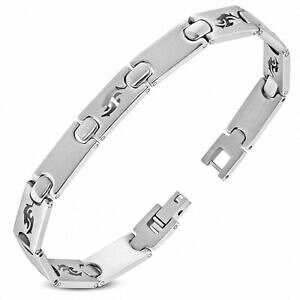 �y���������z�W���G���[�E�A�N�Z�T���[ �X�e�����X�X�`�[���g���C�o���J�b�v�����N�u���X���b�gl20cm ?bracelet maillon panthere coupe tribal en acier inoxydable