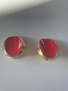 yzWG[EANZT[ I[hBe[WbhCONbvboucle dforeille ancienne vintage rouge clip e 108