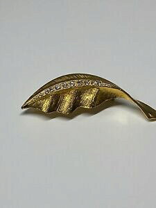yzWG[EANZT[ I[hBe[W[tsh[broche ancienne vintage feuille dore e 46