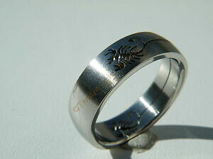 �y���������z�W���G���[�E�A�N�Z�T���[ �~�����[�g�������O�V���o�[�{���x�X�R�[�s�I���J�b�gbague 6 mm bombe argente pur acier inoxydable 2 scorpions decoupe