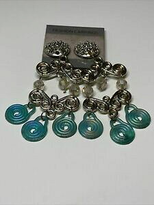 yzWG[EANZT[ I[hBe[WVo[COO[mCtboucle dforeille ancienne vintage argente vert neuf k34