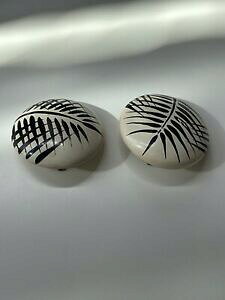 yzWG[EANZT[ Be[WubNzCgNbvCOboucle dforeille ancienne vintage noir et blanc clip f 14