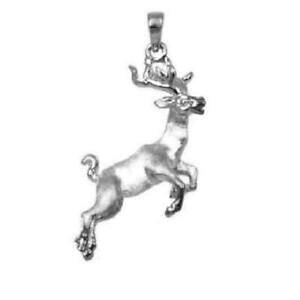 �y���������z�W���G���[�E�A�N�Z�T���[ �V���o�[�X�^�[�����O���M�\���b�h�y���_���g�u�����b�N�A�����J�C�^���A�`�F�[��argent sterling bouc 3d solide pendentif breloque,fait aux usa,italien chaine