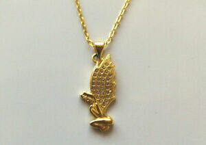 yzWG[EANZT[ v[Ny_gpendentif ange avec aile en plaque or 18k chaine