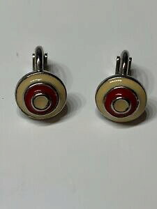 yzWG[EANZT[ I[hBe[WbhCG[COboucle dforeille ancienne vintage rouge jaune b229