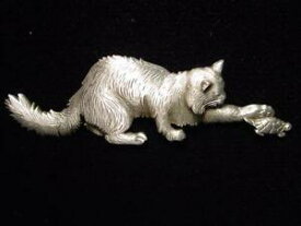【送料無料】ジュエリー・アクセサリー ジョネットジュエリーシルバーピュータータートルピンjj jonette jewelry silver pewter inquisitive cat with turtle pin