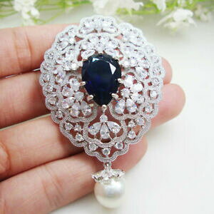 �y���������z�W���G���[�E�A�N�Z�T���[ �S�[�W���X�N���X�^�[�p�[���u���[�`�s���N���A���C��bride gorgeous flower cluster pearl pendant brooch pin clear rhinestone crystal