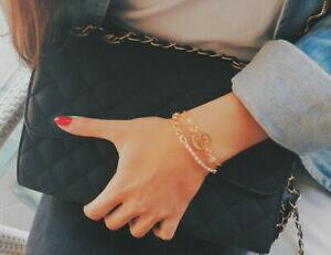 yzWG[EANZT[ sNZbgub`[fb}m[UyIt@bgpink world set bracciale delle donne rosa perle oro fatto a mano