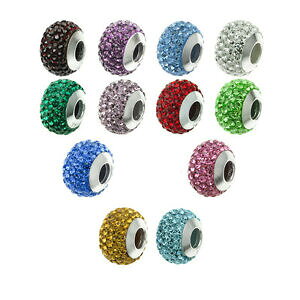 yzWG[EANZT[ Vo[o[XXg[NX^EhuOr[Y[bp`[uXbgstr silver birthstone crystal cz round bling bead for european charm bracel