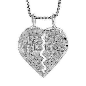 �y���������z�W���G���[�E�A�N�Z�T���[ �V���o�[�X�^�[�����O�x�X�g�t�����Y�y���_���g�u�����b�N�C���`�C�^���A���`�F�[���{�b�N�Xargent sterling meilleur amis pendentif breloque, 18 italien boite chain