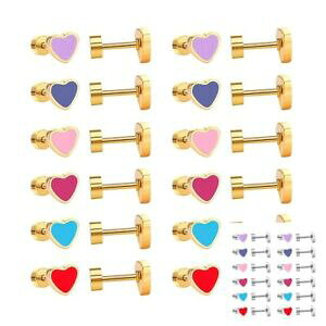 yzWG[EANZT[ COn[gCOX`[bLS[hVo[2 boucles doreilles c?ur acier inoxydable plaque or argent femme cadeaux pour