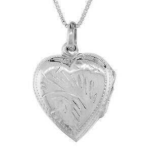 yzWG[EANZT[ Vo[X^[OC_Iy_gubNC^A{bNXargent sterling main grave coeur medaillon pendentif breloque,18 italien box