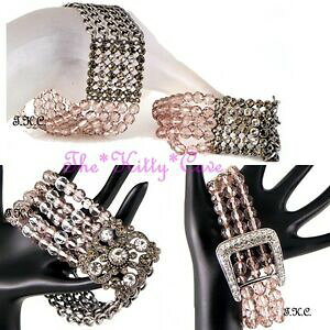 �y���������z�W���G���[�E�A�N�Z�T���[ �f�x���n���Y���[�Y�t�@�����B���e�[�W�J�b�g�K���X�f�R�t���L�V�u���G�N�X�e���u��debenhams rose fan verre taille vintage deco nouveau extensible flexible