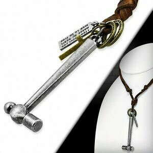 yzWG[EANZT[ g[hn}[c[NXO^O`[alliage de mode alliage 3ton grand outil marteau croix bague tag charm reglable