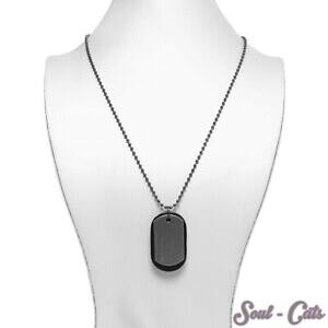 yzWG[EANZT[ ^O`F[dog tag chaine pas grave non revetu cuir acier inoxydable