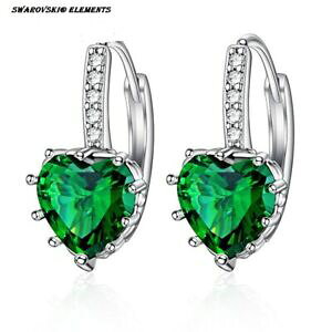 yzWG[EANZT[ WG[COWRjEGhO[n[gXtXL[Rbijou femme boucles doreilles zirconium coeur vert emeraude swarovskiR elements