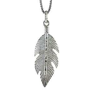�y���������z�W���G���[�E�A�N�Z�T���[ �V���o�[�X�^�[�����O�t�F�U�[�y���_���g�u�����b�N�C���`�C�^���A���`�F�[���{�b�N�Xargent sterling pendentif plume breloque, 18 italien boite de chaine