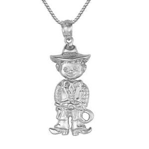 yzWG[EANZT[ Vo[X^[OJEy_gubNChCC^A{bNX`F[argent sterling cowboy pendentif breloque,fabrique en usa,italien box chaine