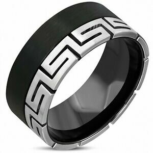 yzWG[EANZT[ tbgXeXX`[tBbgtbgOg[L[10mm ?bague plat a ajustement confortable en acier inoxydable, 2 ton avec cle g