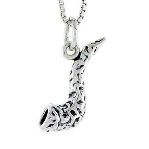 �y���������z�W���G���[�E�A�N�Z�T���[ �V���o�[�X�^�[�����O�z�[���y���_���g�u�����b�N�C���`�C�^���A���`�F�[���{�b�N�Xargent sterling corne 3d pendentif breloque, 18 italien boite chaine