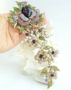yzWG[EANZT[ p[vCXg[NX^_Ot[u[`spretty 75 dangle flower brooch pin pendant purple rhinestone crystal 04705c3