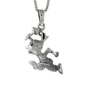 �y���������z�W���G���[�E�A�N�Z�T���[ �V���o�[�X�^�[�����O�E�H���A�[�y���_���g�u�����b�N�C���`�C�^���A���`�F�[���{�b�N�Xargent sterling guerrier pendentif breloque, 18 italien boite chaine