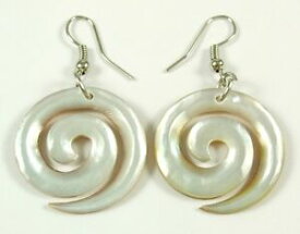 【送料無料】ジュエリー・アクセサリー パールシェルダングルドロップイヤリングスパイラルマザーハンドメイドジュエリーspiral mother of pearl shell dangle drop earrings handmade women jewelry aa027a