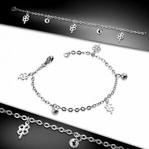 �y���������z�W���G���[�E�A�N�Z�T���[ �{�[���`���[���X�g���b�v�X�e�����X�X�`�[�������N�u���X���b�gbracelet a maillons en acier inoxydable avec breloque boule et bretelles