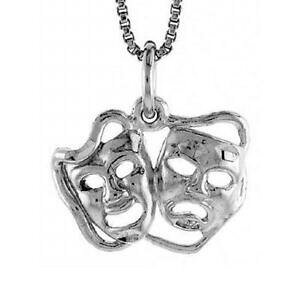 yzWG[EANZT[ Vo[X^[OVA^[}XNy_gubNC`C^A{bNX`F[argent sterling theatre masque pendentif breloque, 18 italien boite chai