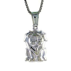 yzWG[EANZT[ Vo[X^[OCIy_gubNC^AC^A{bNXargent sterling lion 3d pendentif breloque,fabrique en italie,18 italien box