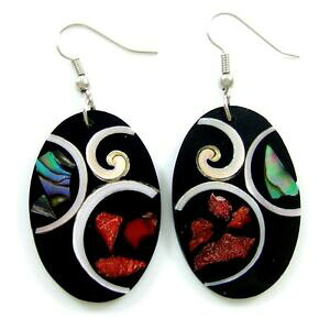 yzWG[EANZT[ bhR[ArVFV@AC_OhbvtbNCOWG[red coral abalone shell shiva eye dangle drop hook earrings jewelry ba140