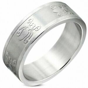 �y���������z�W���G���[�E�A�N�Z�T���[ �X�e�����X�N���}�b�g�t���b�g�����O8mm ?bague plat a araignees en acier inoxydable fini mat
