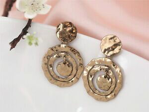 yzWG[EANZT[ S[fA[fRBe[W^OCONbvboucles doreilles clip pendant dore art deco deux anneau metal vintage a10osc4