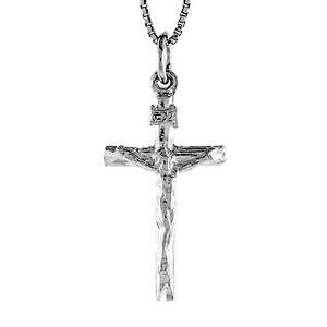�y���������z�W���G���[�E�A�N�Z�T���[ �V���o�[�X�^�[�����O�N���X�y���_���g�u�����b�N�C�^���A���`�F�[���{�b�N�Xargent sterling croix crucifix 3d pendentif breloque,18 italien boite chaine