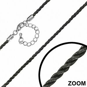 �y���������z�W���G���[�E�A�N�Z�T���[ �i�C�����R�[�hl64cm cordon en nylon tresse par brin noir et chaine de rallonge