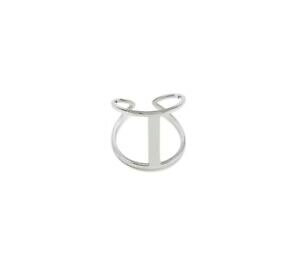 yzWG[EANZT[ oVo[X`[Obg519f bague large avec barre et contour acier argente