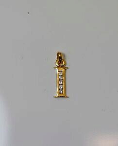 yzWG[EANZT[ VvbLy_gZbgCXg[ACfApendentif initiale simple lettre i en plaque or serti de strass idee cadeaux