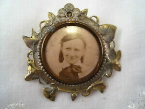�y���������z�W���G���[�E�A�N�Z�T���[ �u���[�`���Z�����t�H�g�z���_�[ancienne broche porte photo metal argente decor floral liseron photo holder pin