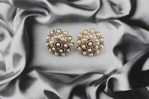 yzWG[EANZT[ CONbvIS[f`bvXpFgzCgp[boucles doreilles clip on dore puces hemispherique pave petit perle blanc j8