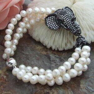 yzWG[EANZT[ X^hzCgp[RlN^uXbgab070712 3stands white pearl?cz connector bracelet?8