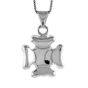 yzWG[EANZT[ }^y_gVo[X^[ONXC^AC^A{bNXargent sterling croix de malte 3d pendentif,fabrique en italie,18 italien box