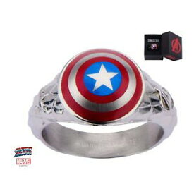 【送料無料】ジュエリー・アクセサリー キャプテンアメリカシールドマーベルコミックスリングcaptain america 3d shield marvel comics ring
