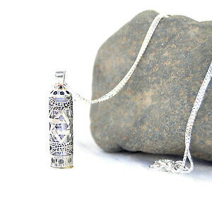 yzWG[EANZT[ X^[OVo[YUC`F[}QfrbhX^[IufrbhCXGsterling silver mezuzah pendant amp; chain with magen david star of david israel