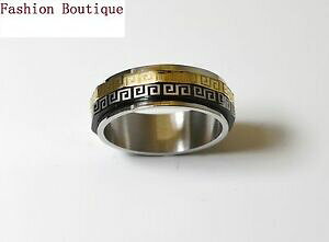 yzWG[EANZT[ OOX`[XeXA`XgXX`[S[hubNACfAbague anneaux acier inox anti stress 3 couleur , acier, gold,noir, idee cadeaux