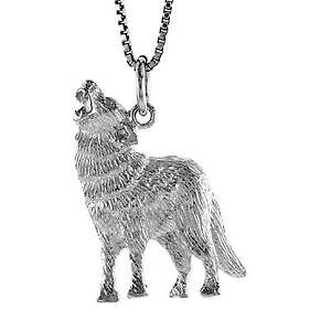 �y���������z�W���G���[�E�A�N�Z�T���[ �V���o�[�X�^�[�����O�E���t�y���_���g�u�����b�N�C�^���A���`�F�[���{�b�N�Xargent sterling loup pendentif breloque, italien boite chaine