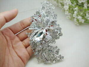 yzWG[EANZT[ u[`sNACXg[NX^uC_Ot[NX^[uC_bridal long flower cluster bridal pendant brooch pin clear rhinestone cr