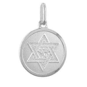 �y���������z�W���G���[�E�A�N�Z�T���[ �f�r�b�h�`���C�y���_���g�V���o�[�X�^�[�����O�X�^�[�u�����b�N���C�h�C���C�^���Aargent sterling etoile de david chai pendentif breloque, fait en italie, 18